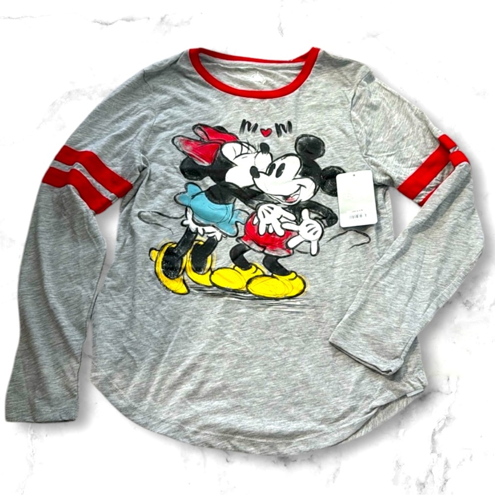 Disney Minnie & Mickey Mouse Women’s baseball tee (SMALL)